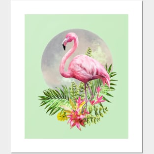 pink flamingo Posters and Art